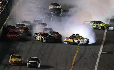 Baldis Basics but Baldi thinks hes Mark Martin for some reason and likes nascar