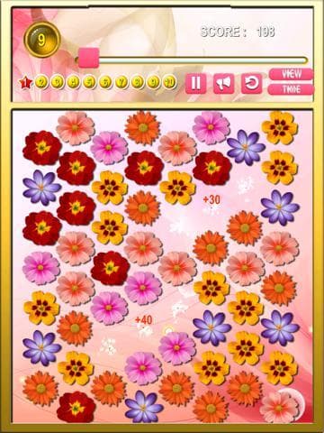 Flower Garden Bubble Dots: Match Threes Across The Board