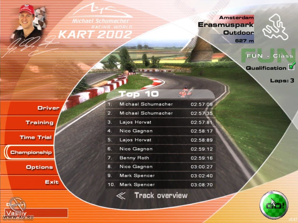 Michael Schumacher Racing World Kart 2002