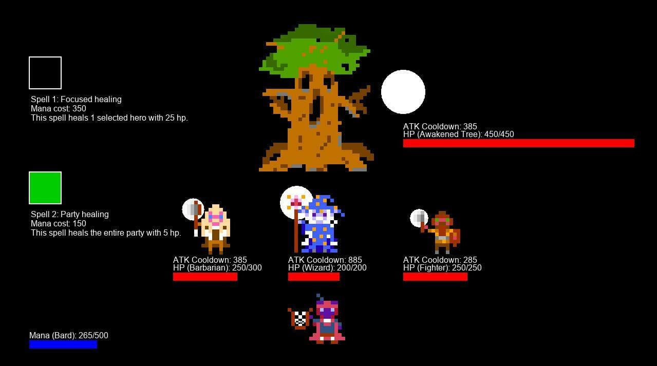Dungeon Party Healer (prototype)