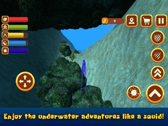 Squid Survival Simulator: Sea Animal Life 3D screenshot 2