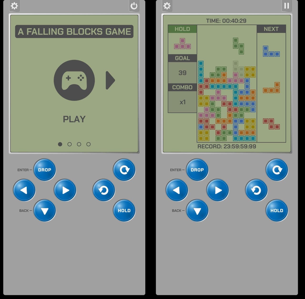 A Falling Blocks Game (Tomahack) screenshot 2