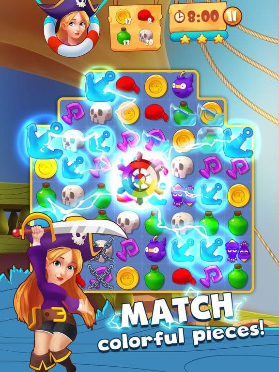 Pirate Crush - Match 3 Games screenshot 3
