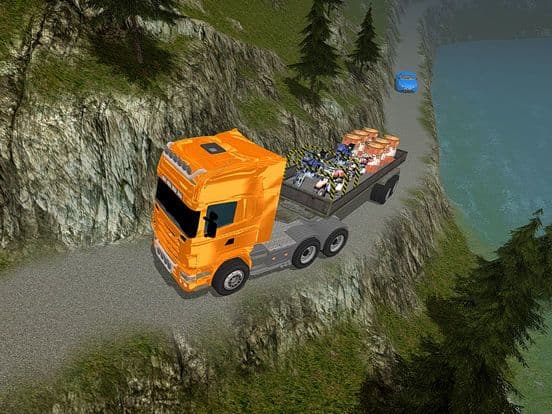 Off Road Cargo Heavy Trailer Truck Simulator 3D screenshot 2