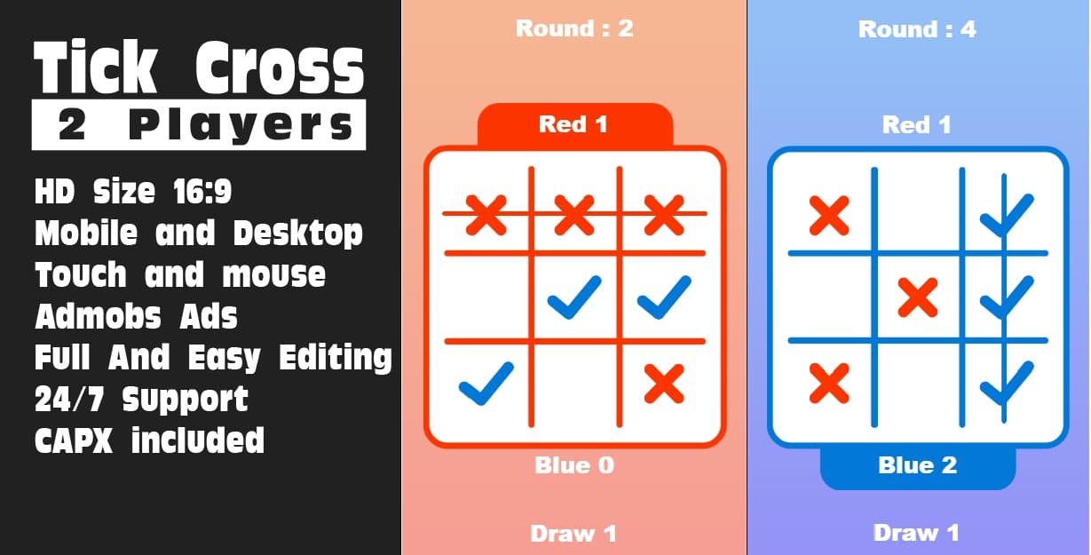 Tick Cross 2 Players screenshot 2