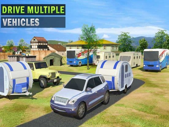 Summer Camper Van Truck Simulator & Car Parking 3D screenshot 3