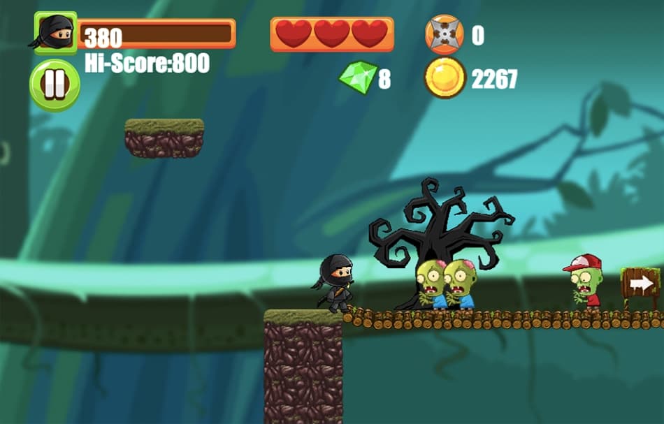 Ninja Kid vs Zombies screenshot 2