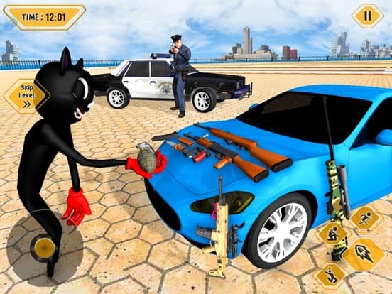 Scary Cartoon Cat Crime City screenshot 4