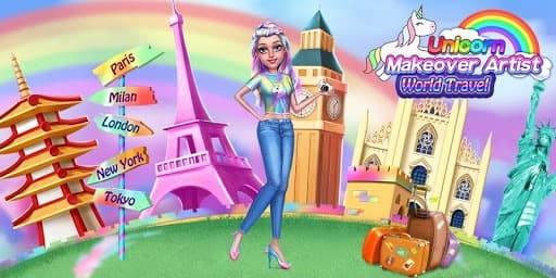 Unicorn Makeover Artist: World Travel screenshot 2