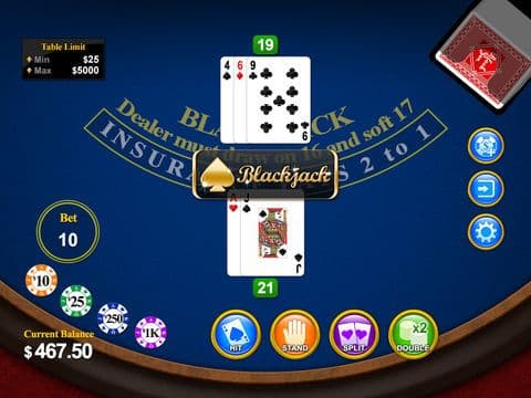 Blackjack 21 for 2014 screenshot 3