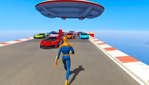 Superhero Car Stunts - Racing Car Games screenshot 6