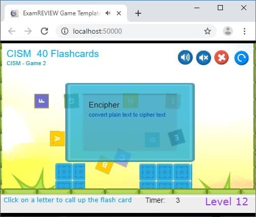 CramFLASH CISM 40 Random Flashcards App