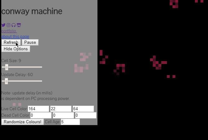 Conway Machine screenshot 2