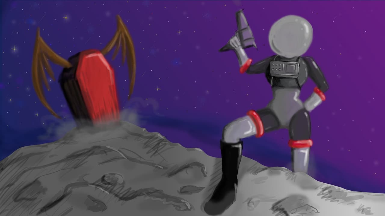 An Epic Space Shooter Confrontation between the Society of the Sanguine Faith and Dracula