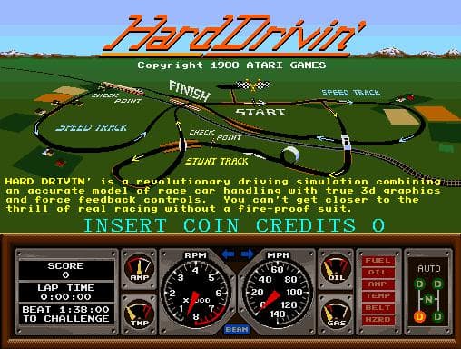 Hard Drivin (1990) screenshot 6