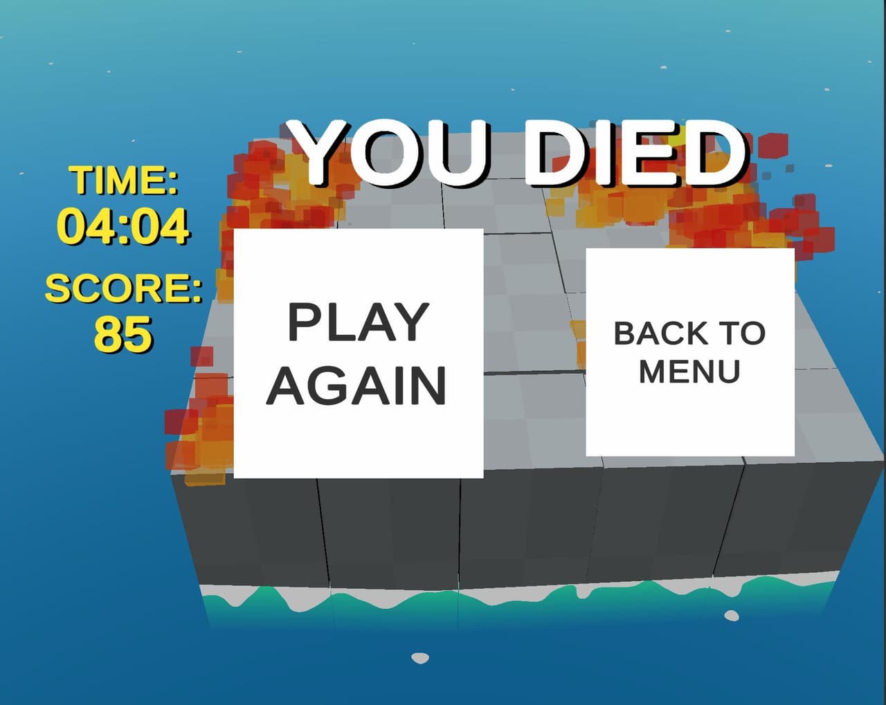 Pink Cube Does Not Want to Burn Alive.