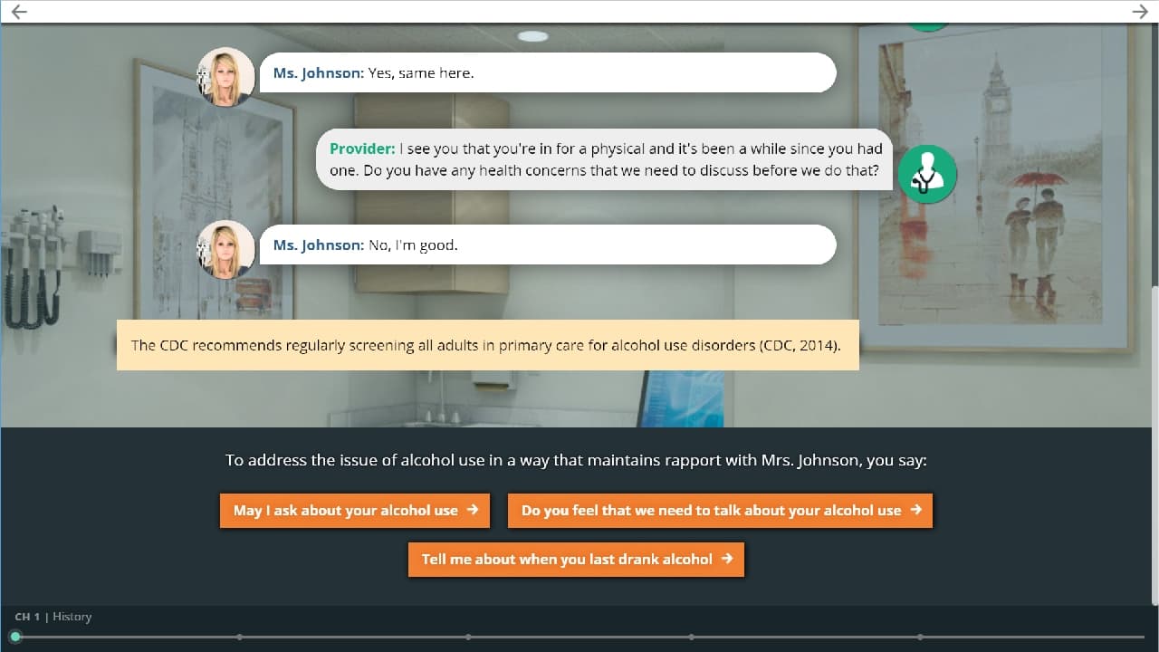 Clinical Encounters Alcohol: Amy screenshot 6