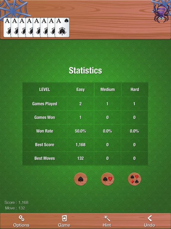 Relaxed Spider Solitaire Pro screenshot 4