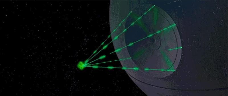 Star Wars lightsaber deflect
