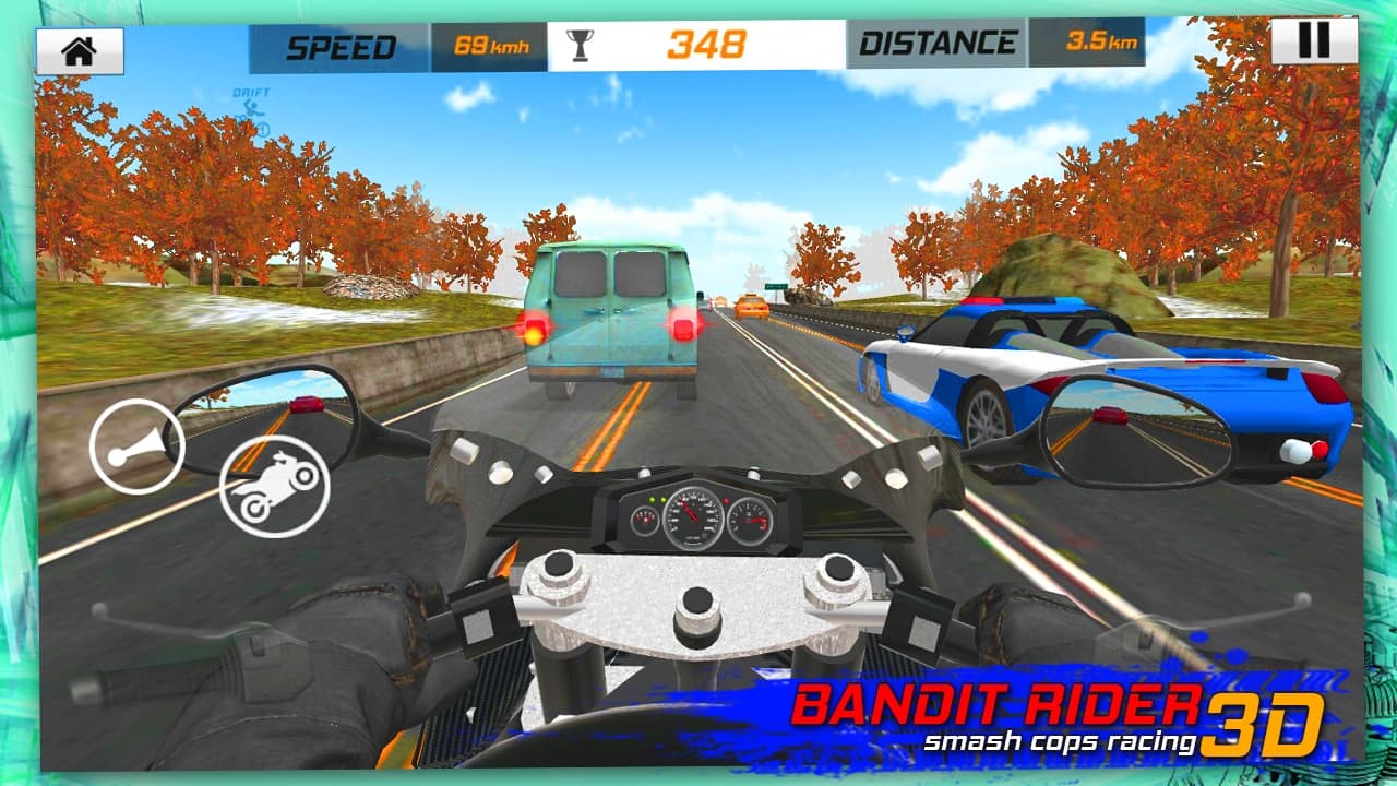 Bandit Rider 3D: smash cops racing screenshot 4