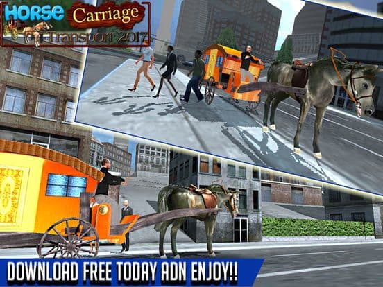 Horse Carriage Transport 3d