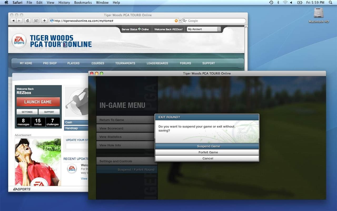 Tiger Woods PGA Tour Online screenshot 2