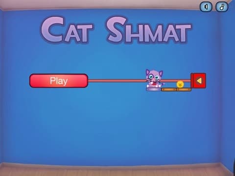 Cat Shmat - Cut the rope like Action Physics Puzzle Game screenshot 5