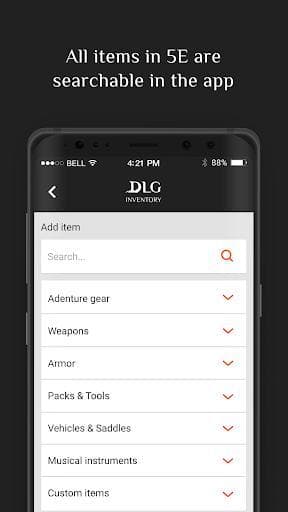 DLG Inventory 5E for D&D screenshot 3
