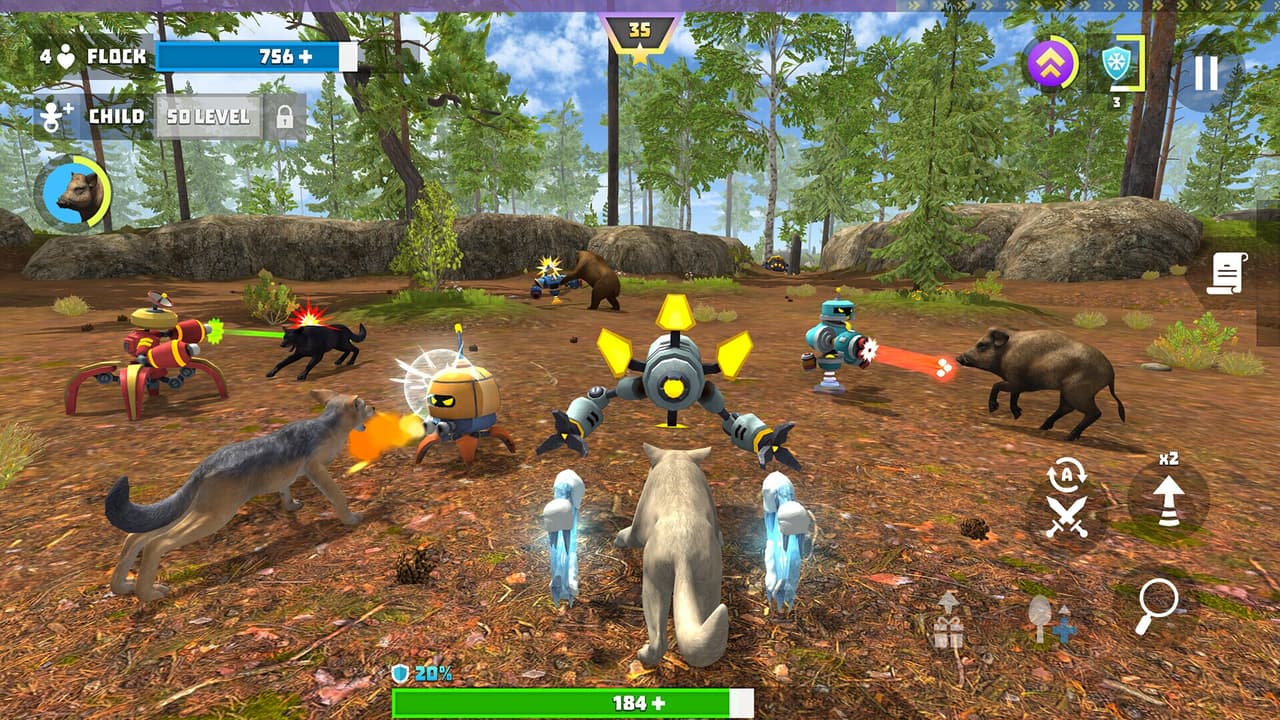 Wolf Hero: Animals vs Robots screenshot 4