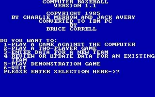 Computer Baseball