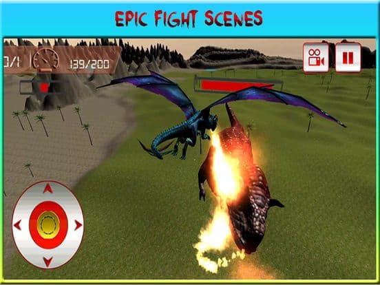Flying Dragon Warrior Attack – Monster vs Dinosaur Fighting Simulator screenshot 2