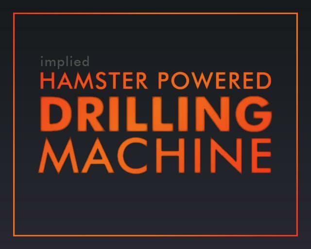 Hamster Powered Drilling Machine