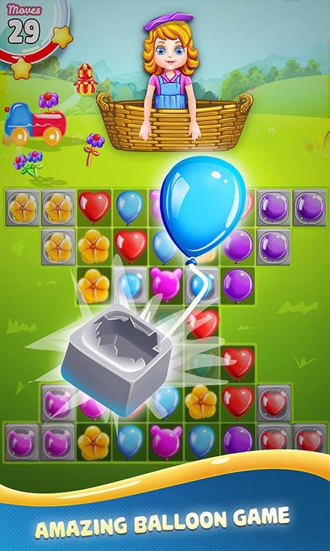 Balloon Burst Paradise: Free Match 3 Games screenshot 2