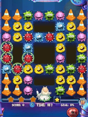 Crazy Doctor VS Weird Virus 2 Free - A matching puzzle game screenshot 3
