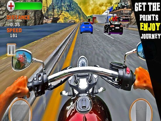 VR Crazy Bike Race: Traffic Racing Free screenshot 2