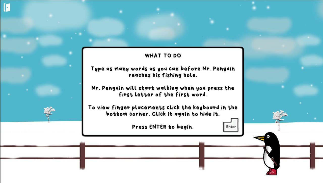 Mr. Penguins Touch Type Challenge screenshot 2