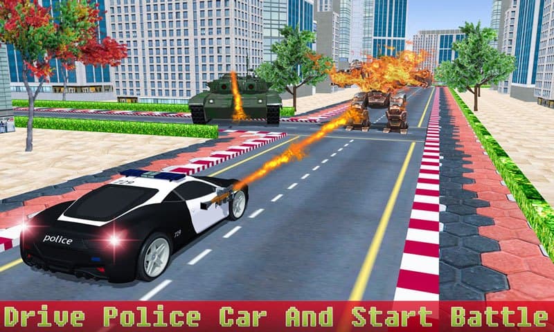 US Police Robot Car Transformation Game screenshot 3
