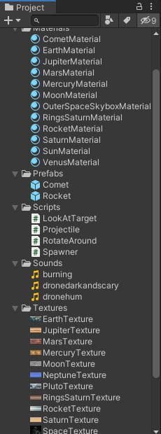 Solar System simulation with some rockets screenshot 2