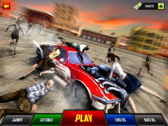 Zombie Smash Car Derby - Zombies Tsunami Killer 3D screenshot 2