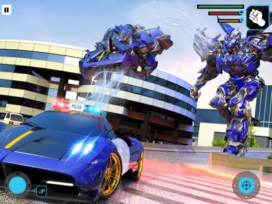 Police Robot War Car Games 3D screenshot 2