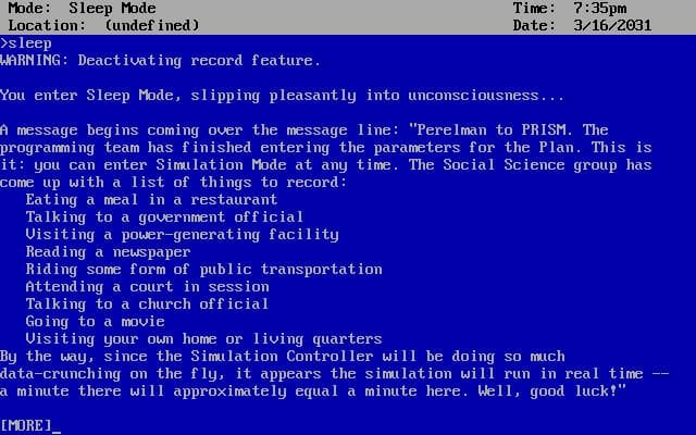 A Mind Forever Voyaging screenshot 4