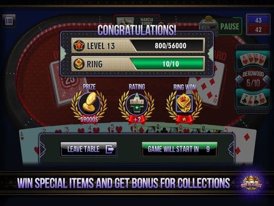 Gin Rummy online card game screenshot 5