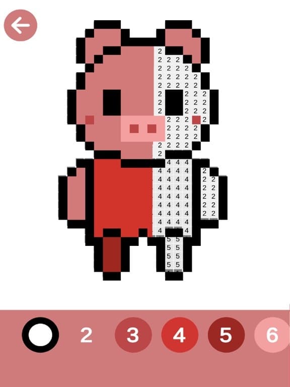 Piggy Pixel Art Coloring Paint screenshot 2