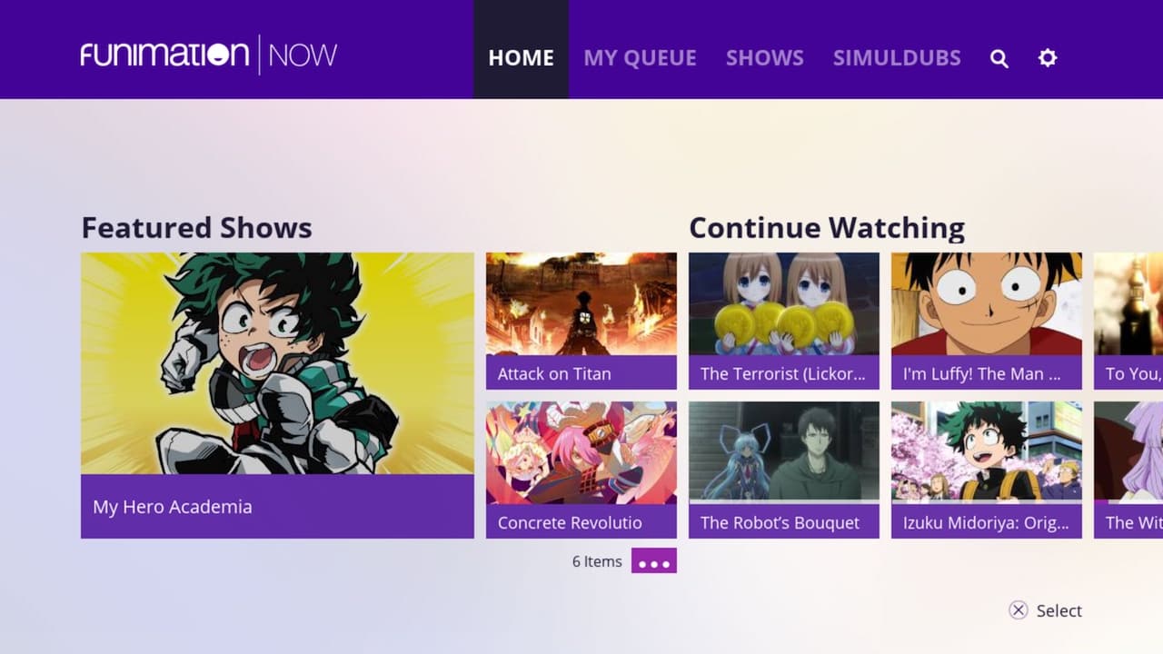 Funimation screenshot 2