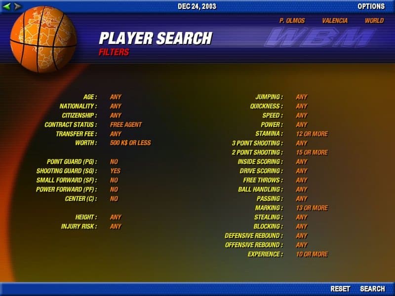 World Basketball Manager 2007 screenshot 5