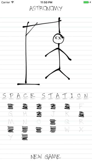 Hangman: Astronomy screenshot 2