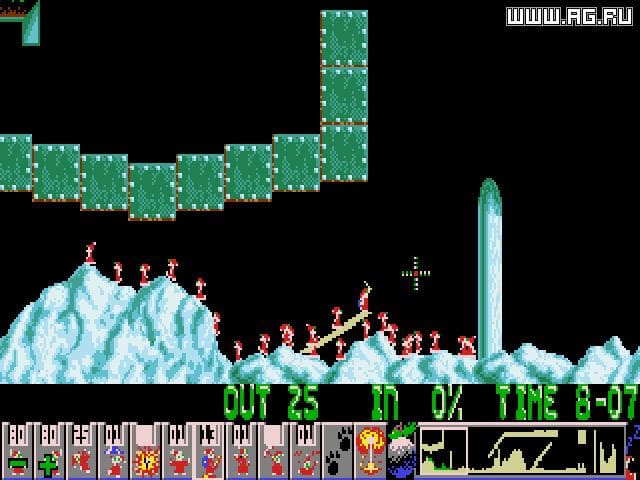 Holiday Lemmings 1994 screenshot 2