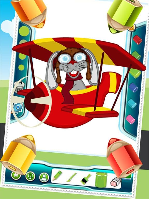 Flying on Plane Coloring Book World Paint and Draw Game for Kids screenshot 2