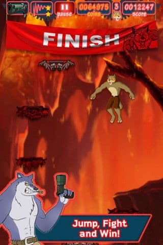 Courage Wolf Jump Free screenshot 4