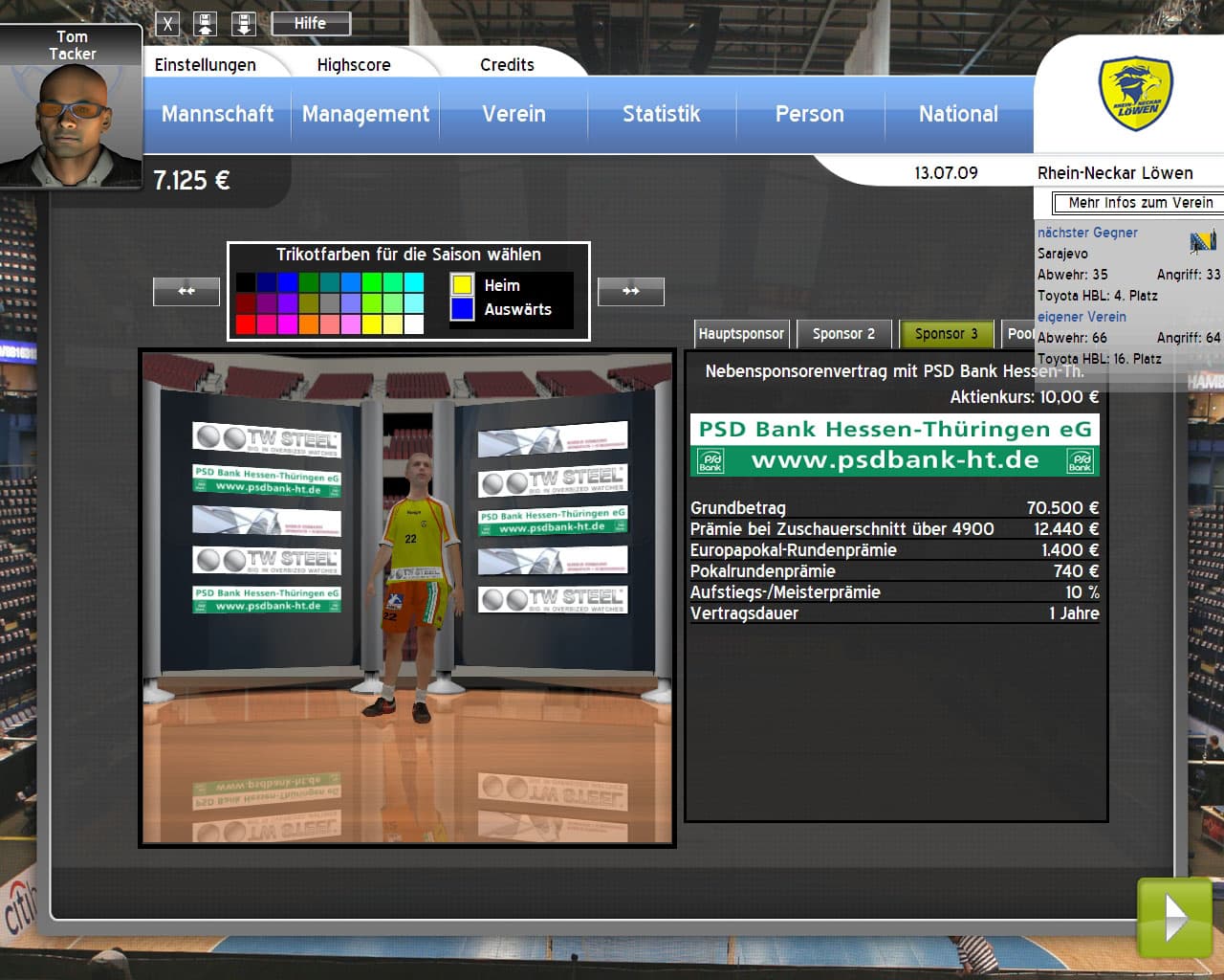 Handball Manager 2010 screenshot 5